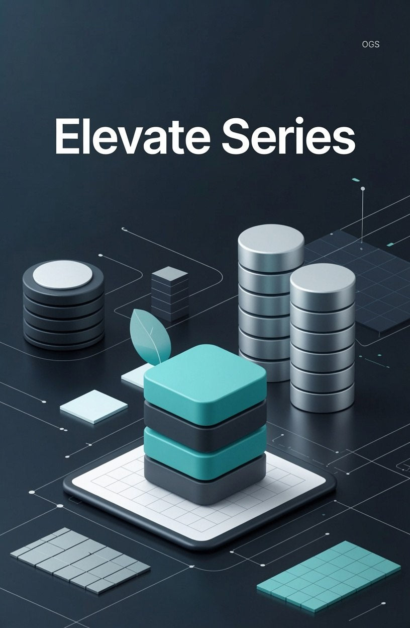 Product packaging with 'Elevate Series' text on a dark background