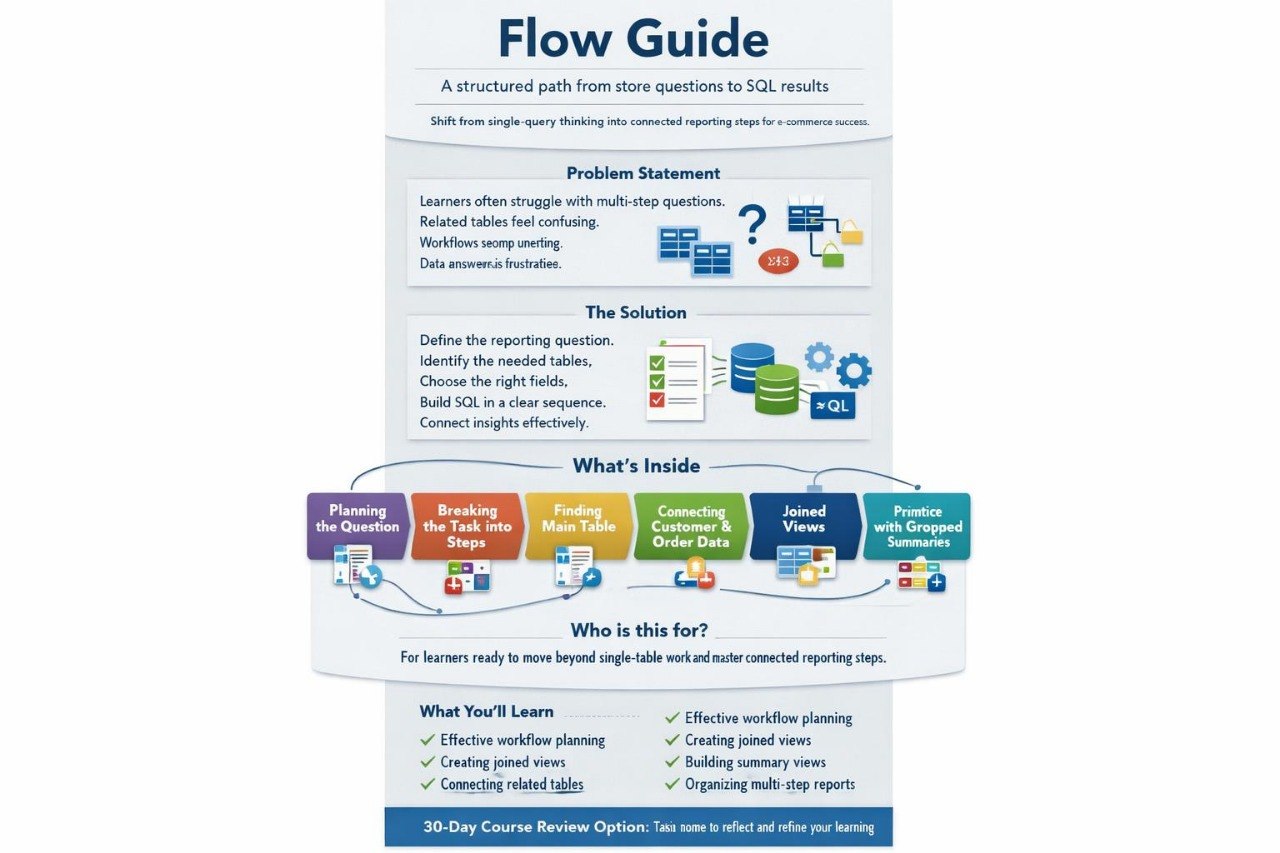 Flow Guide document with text and icons on a white background